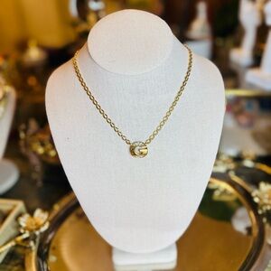 Vintage Givenchy G-Logo Gold-tone Necklace, 16”